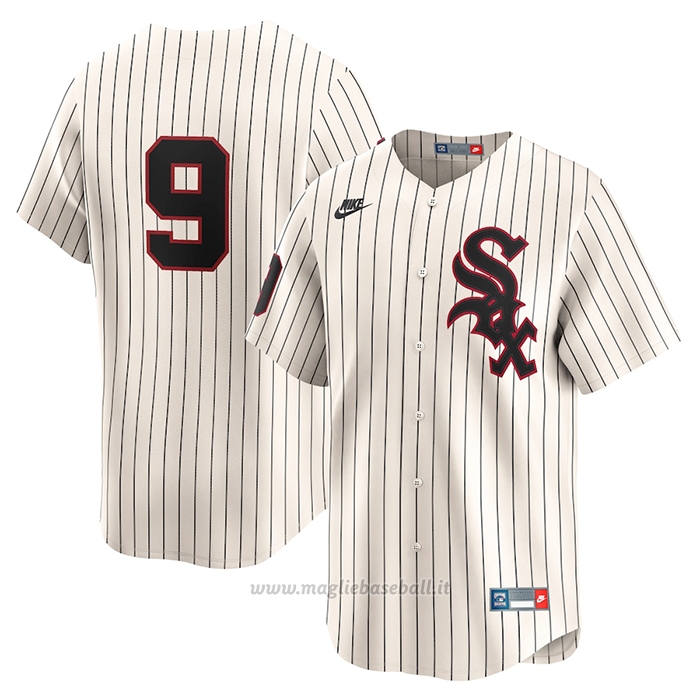 Maglia Baseball Uomo Chicago White Sox Minnie Minoso Throwback Cooperstown Limited Crema